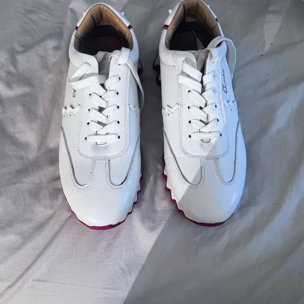 Christian Louboutin White and Red Men's Sneakers Shark Bites size 11 (EU 45)